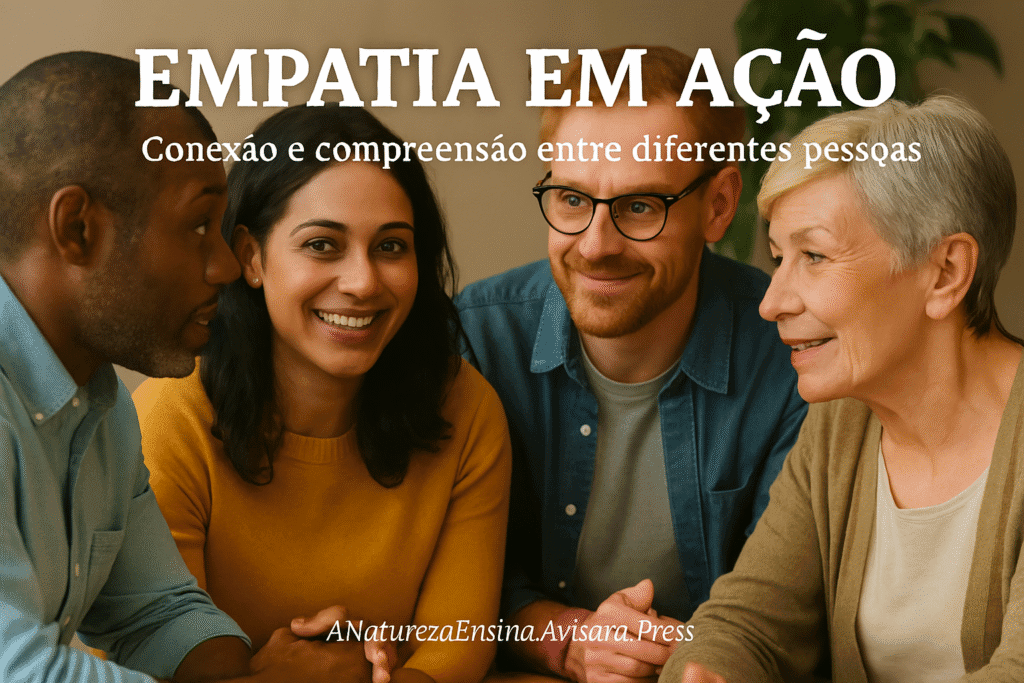 A Natureza Ensina - Pluralidade: Empatia, Rebeldia e Resiliência - Lições da Natureza - pluralidade Pluralidade: Empatia em Ação Grupo diverso mostrando empatia