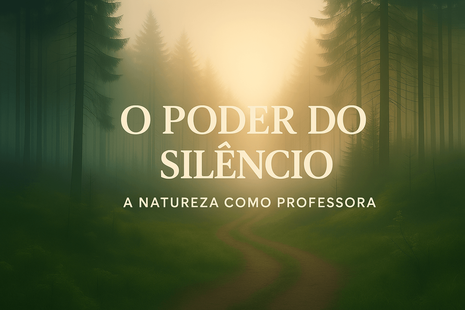 O poder do silêncio: Silêncio natural como força presente: floresta ao amanhecer com atmosfera contemplativa