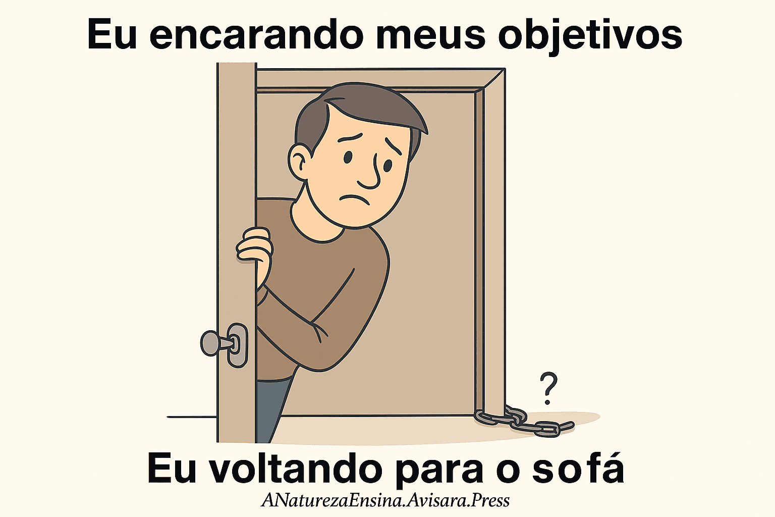 A Natureza Ensina - Superando Limites: A Sabedoria da Natureza para Transformar sua Vida, Carreira e Negócios - Lições da Natureza - Superando Limites Meme sobre a dificuldade de sair da zona de conforto.