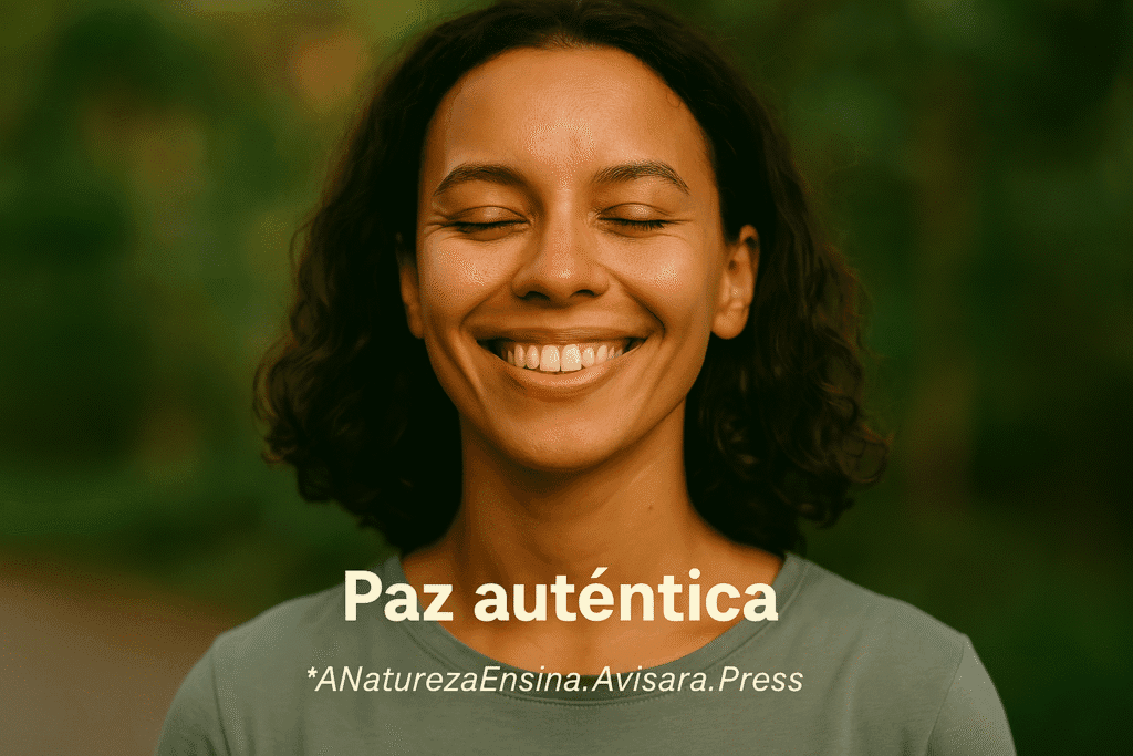 A Natureza Ensina - A Força da Autenticidade: Navegando a Pressão de Grupo com a Sabedoria dos Macacos - Lições da Natureza - autenticidade Paz Autêntica Pessoa sorrindo autenticamente, expressão de paz