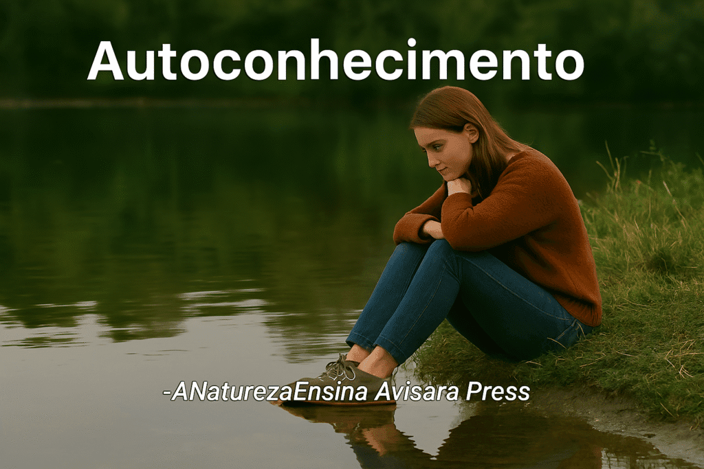 A Natureza Ensina - A Arte de Dobrar, Não Quebrar: Desenvolvendo Resiliência com a Inspiração do Peixe - Lições da Natureza - Resiliência Reflexo Interior Pessoa refletindo na água, autoconhecimento