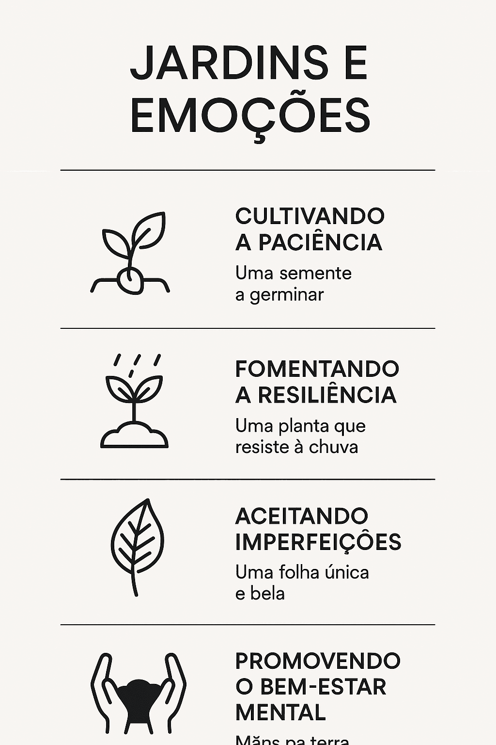 Infográfico: Jardins e Emoções